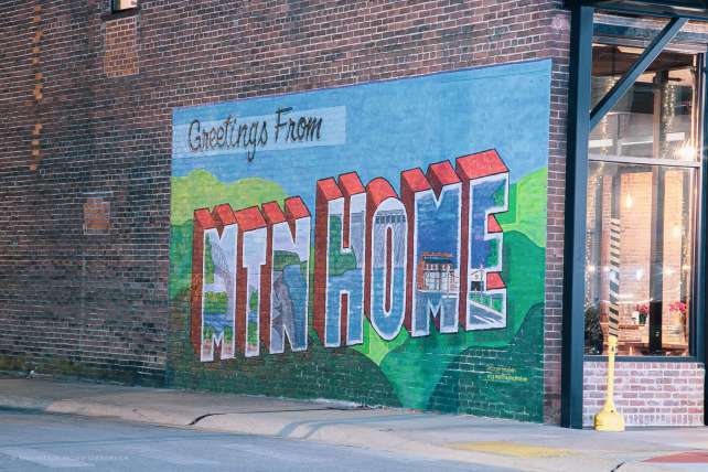Mountain Home Arkansas Postcard Mural Downtown