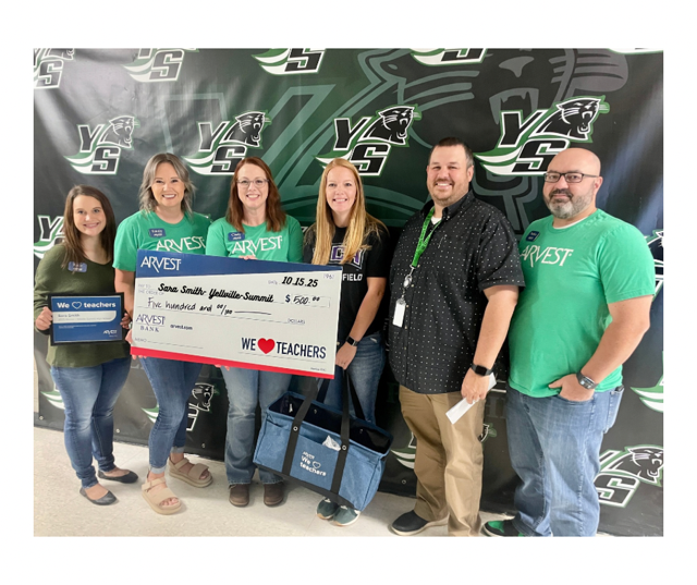 Arvest Bank awards $500 to two area teachers through ‘We Love Teachers’ initiative