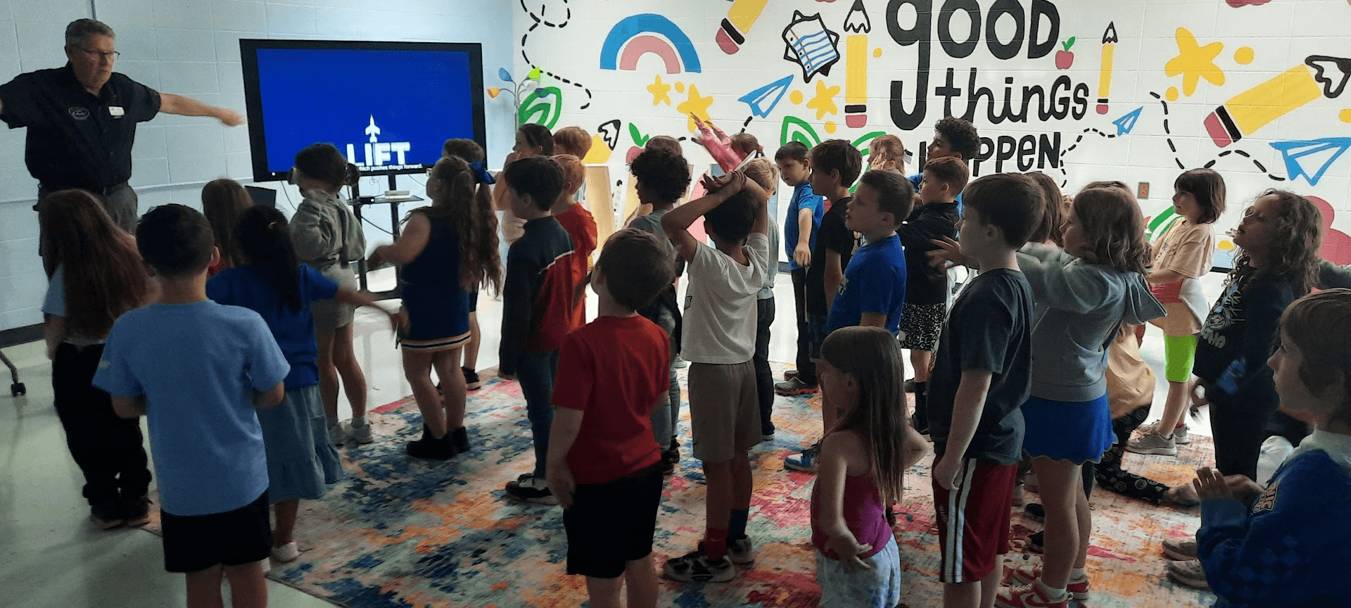 Aviation foundation brings ‘Four Forces of Flight’ to 650 Nelson-Wilks-Herron students